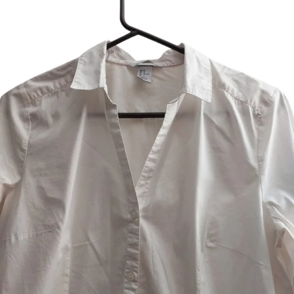 Cotton White Button Up Shirt Size 14 - Picture 5 of 8